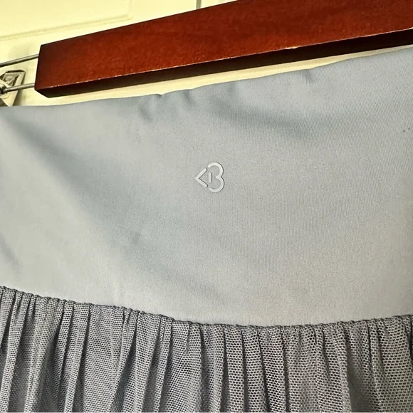 Blogilates Ballerina Skort Steel Blue Crossover Waist Mesh Pirouette Active 1X - Picture 9 of 10